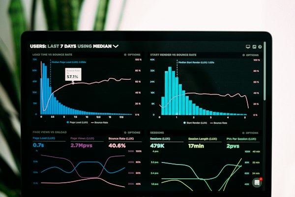 Web dashboard showing engagement data